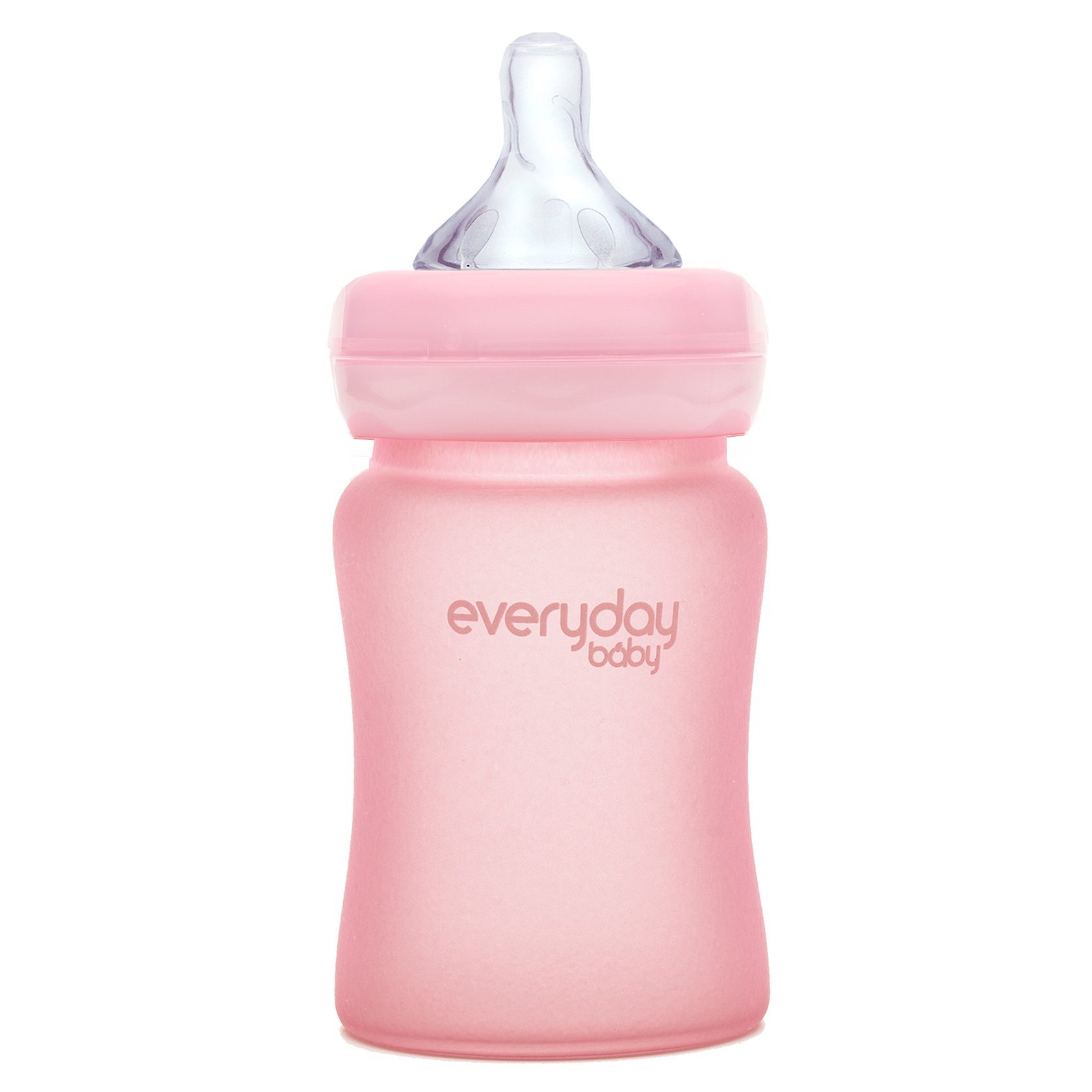 Láhev sklo, odolná, 150ml rose pink