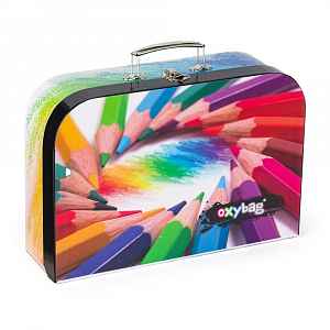 Oxybag Kufřík na výtvarku Pastelky, 34 cm, lamino