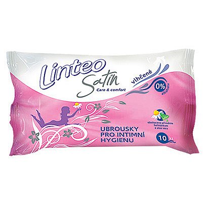 Ubrousky vlhčené Linteo Satin intimní 10ks