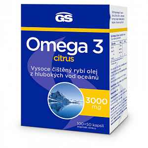 GS Omega 3 Citrus + D3 100+50 kapslí
