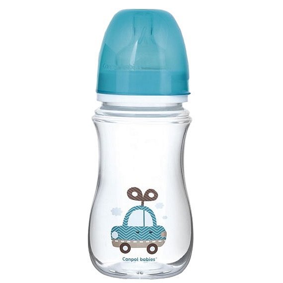 CANPOL BABIES Láhev TOYS 240ml 0% BPA - modrá