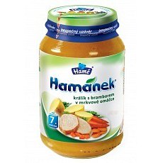 Hamánek Králík s bramborem v mrkvové om. sklo 230g