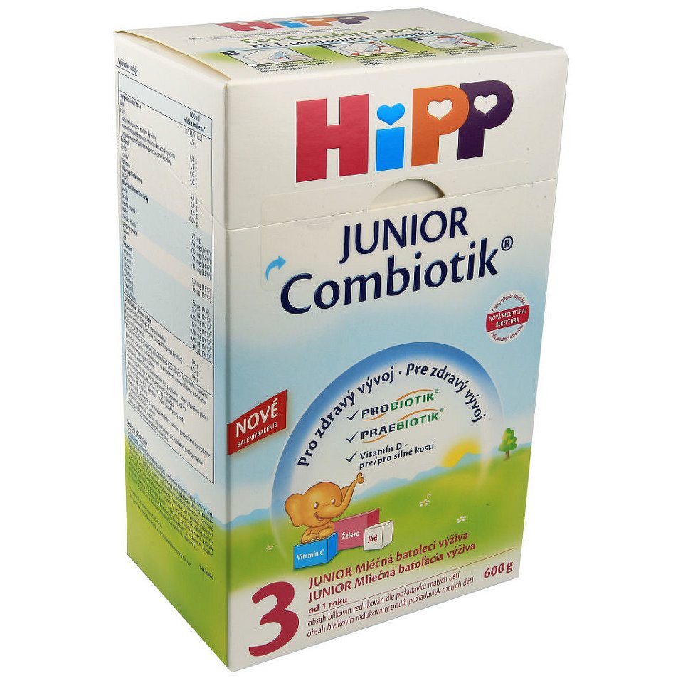 HiPP MLÉKO HiPP 3 JUNIOR Combiotik 600g - II.jakost