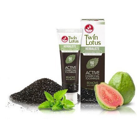 Twin Lotus Active Charcoal bylinná zubní pasta 150g