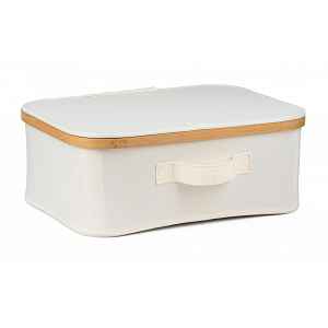 G21 Úložný box 40 x 30 x 15 cm bambusový s víkem, béžový