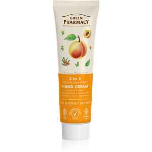 Green Pharmacy Peach krém na ruce a nehty pro suchou pokožku 100 ml