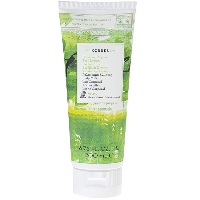 Hydratační tělové mléko Basil Lemon (Body Milk) 200 ml