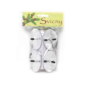 Držák na svíčky 5 cm stříbrný 4 ks