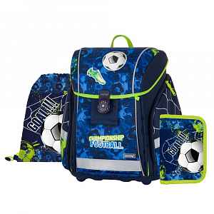 Oxybag PREMIUM LIGHT - školní set Fotbal 3 ks: aktovka, penál, sáček