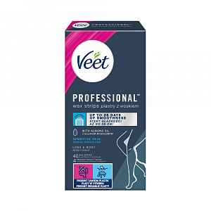 Veet Professional Studené voskové pásky pro citlivou pokožku 40 ks