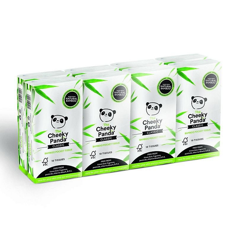 Cheeky Panda Kapesní ubrousky 3-vrstvé 8 balení