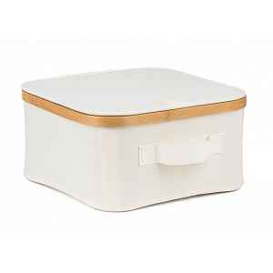 G21 Úložný box 30 x 30 x 15 cm bambusový s víkem, béžový