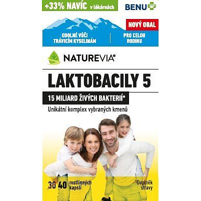 Swiss NatureVia Laktobacily 5 Imunita cps.40 Benu