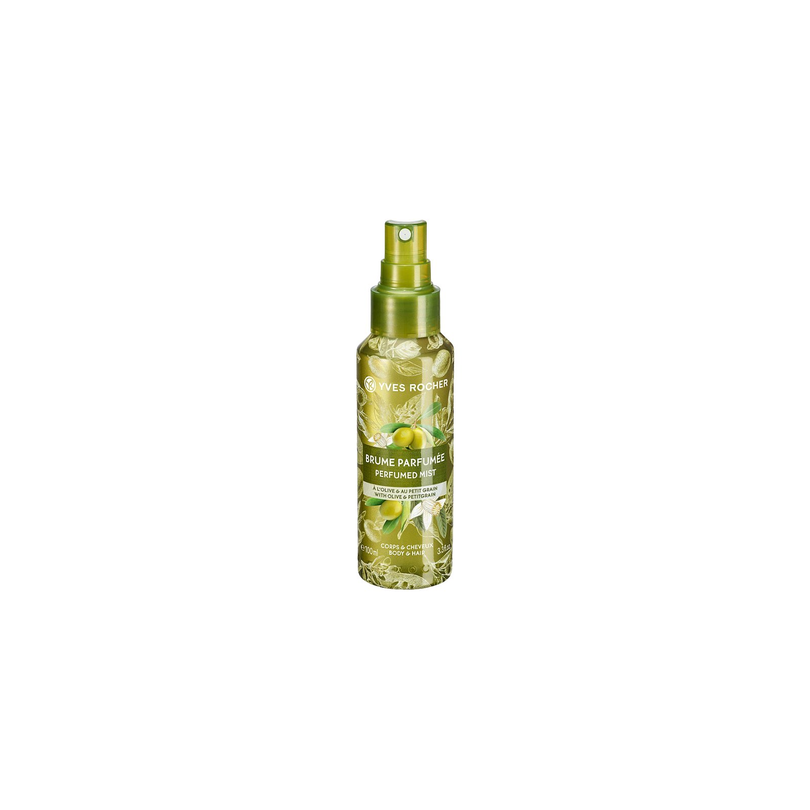 Yves Rocher Parfemovaný sprej na tělo a vlasy Oliva & petit grain 100ml