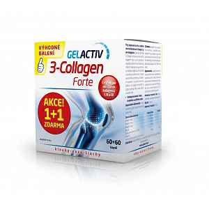 GelActiv 3-Collagen Forte 60+60 kapslí zdarma