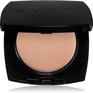 Avon True Colour krémový make-up s pudrovým efektem odstín 215P Ivory 9 g