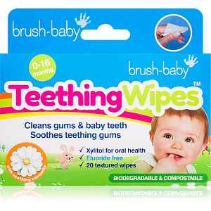 Brush Baby Applemint ubrousky na zuby pro děti 20 ks