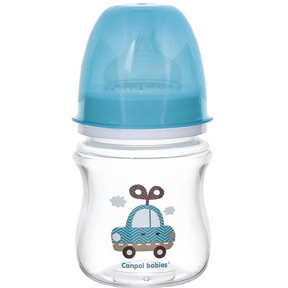 CANPOL BABIES Láhev TOYS 120ml 0% BPA - modrá