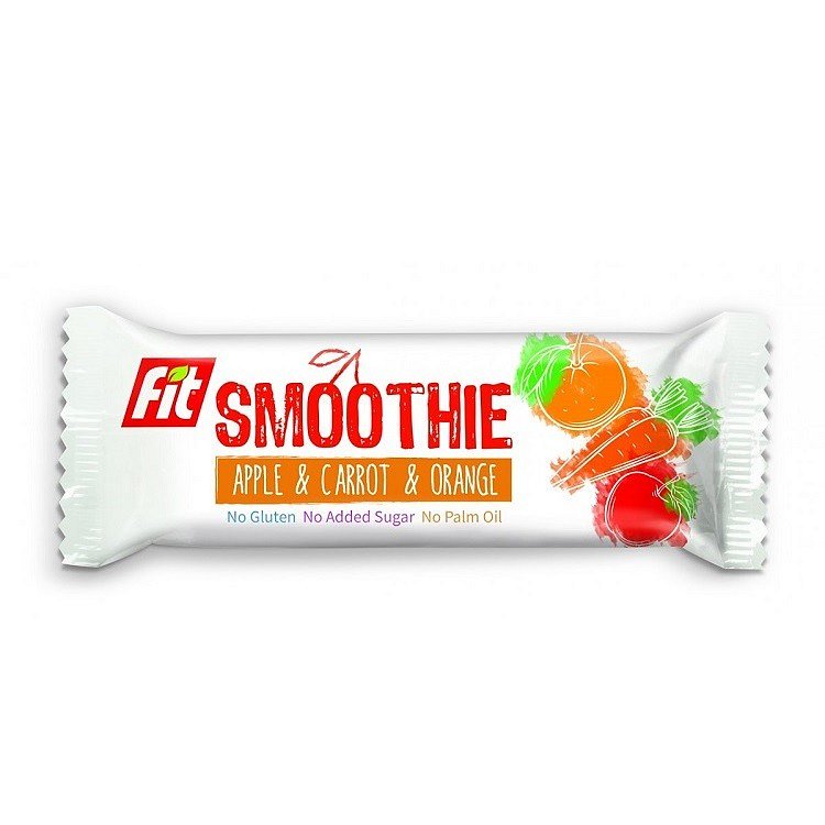 FIT SMOOTHIE tyčinka jablko+mrkev+pomeranč 32g