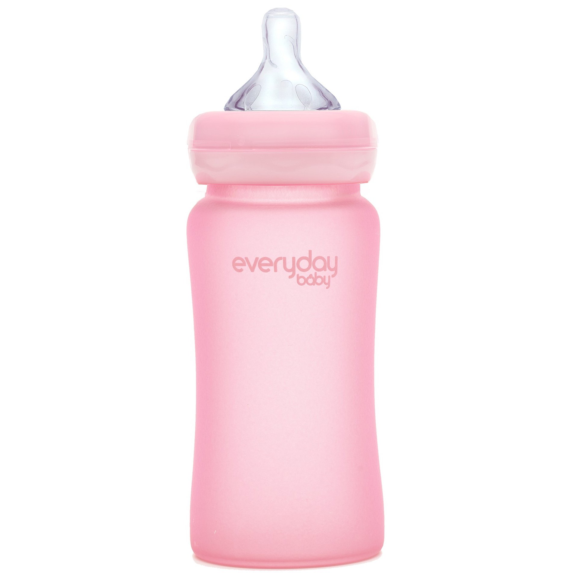 Láhev sklo, odolná, 240ml rose pink