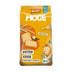 MOGLi BIO Máslové sušenky s vanilkou Bourbon 125 g