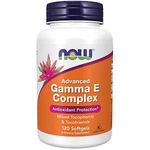 NOW Advanced Gamma E Complex (komplex vitamínu E), 120 kapslí