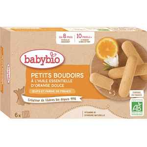BABYBIO Piškoty s esenciálním olejem sladkého pomeranče 120 g