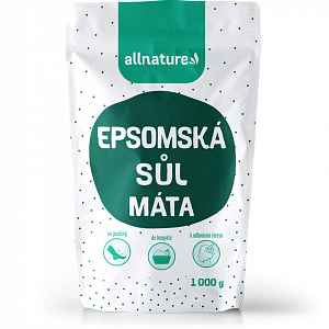 Allnature Epsomská sůl Máta 1000 g