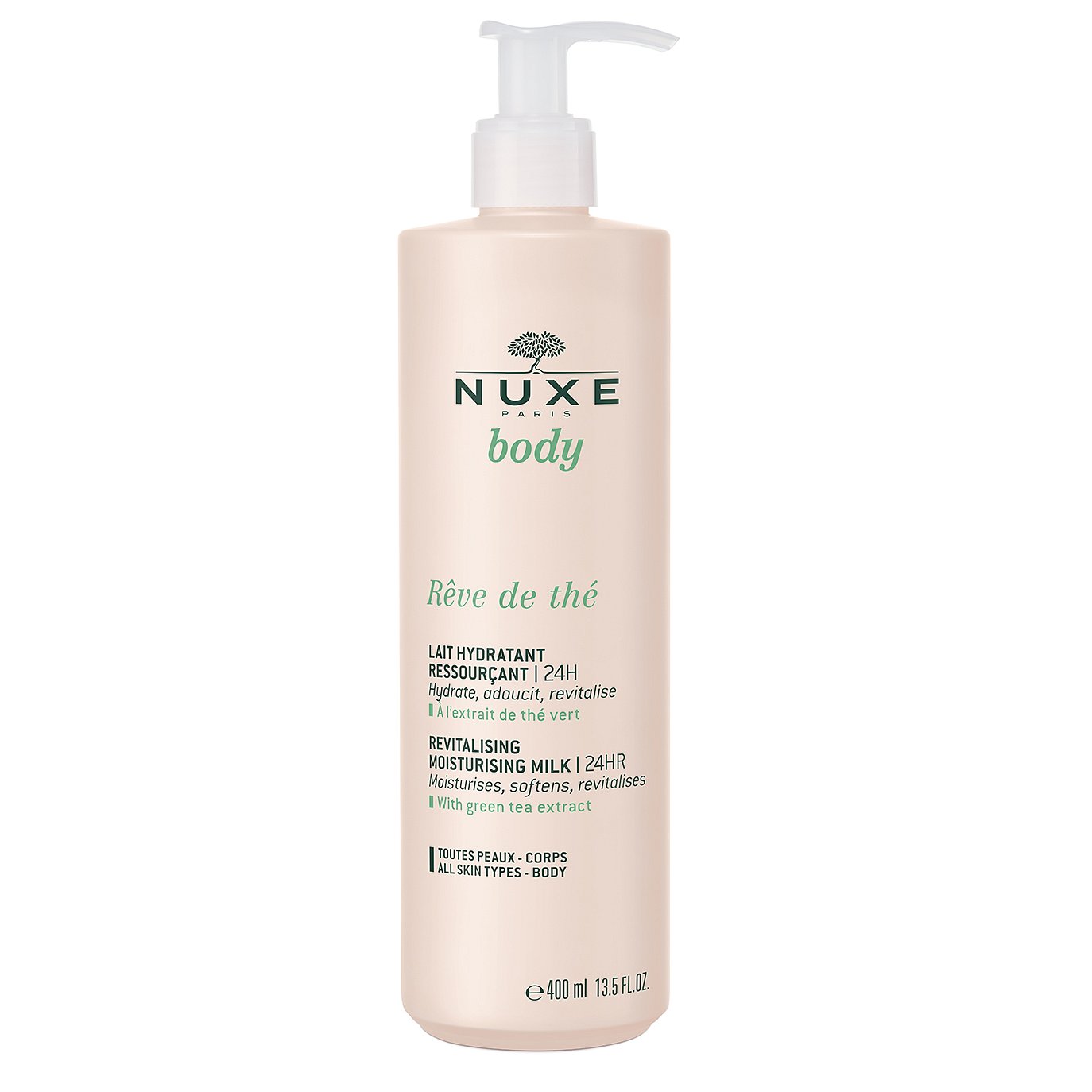 Nuxe Revitalizační hydratační tělové mléko s extrakty zeleného čaje 400ml