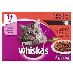 Kap.WHISKAS masovy vyber ve stave 12ks 1200g