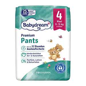 Babydream Plenkové kalhotky Premium Maxi, 9–15 kg, vel. 4 22 ks 22 ks