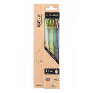 Soft Dent Eco zubní kartáček ultra soft 3 ks - 100 dní na vrácení zboží