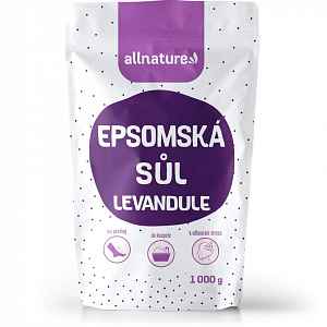 Allnature Epsomská sůl Levandule 1000 g