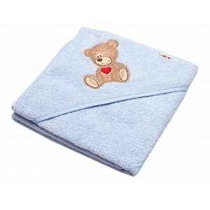 Baby Nellys Kojenecká froté osuška s kapucí 80x80cm  Sweet dreams by TEDDY - modrá