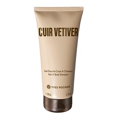 Yves Rocher Cuir Vétiver Sprchový gel na tělo a vlasy 200ml
