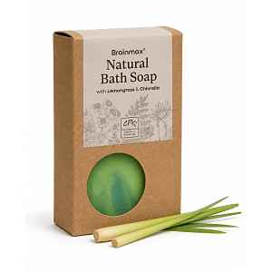 BrainMax Natural Soap Bar with Lemongrass & Chlorella, 100 g