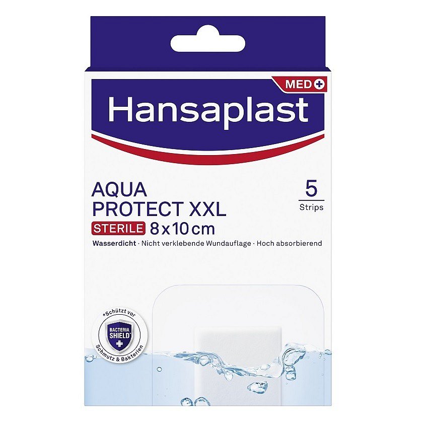 Hansaplast Aquaprotect XXL elastická náplast 8x10cm 5ks