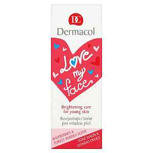 Dermacol Love My Face regenerační a rozjasňující krém pro mladou pleť s vůní malin a lesního ovoce 50 ml