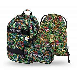 Baagl Školní set Skate Minecraft Chaos