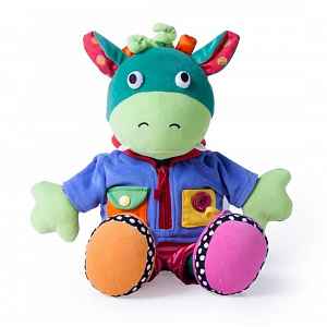 Miniland Plyšová vzdělávací hračka Kamarád Moggy, zelený