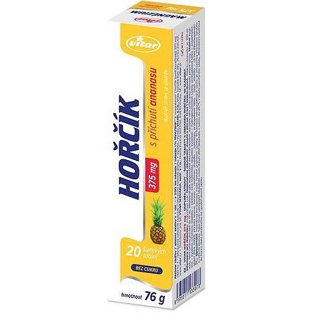 Vitar Hořčík 375mg ananas šumivé tablety 20ks