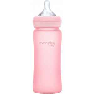 Láhev sklo, odolná, 300ml rose pink