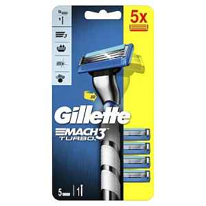 Holicí strojek Gillette Mach3 3D Turbo Barcelona + 5 hlavic