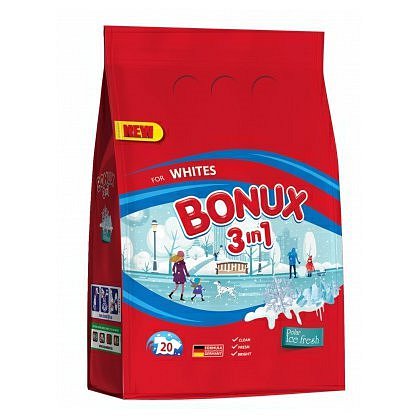 Bonux White Polar Ice Fresh prací prášek, 20 praní 1,5 kg