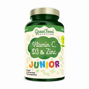 GreenFood Nutrition Vitamin C, D3 & Zinc 90 kapslí