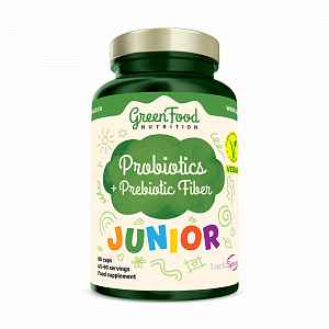 GreenFood Nutrition Junior Probiotics+Prebiotic Fiber 90 kapslí