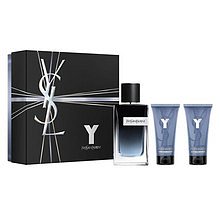 Yves Saint Laurent Y Eau de Parfum Dárková sada pánská parfémovaná voda 100 ml, After Shave Balsam ( balzám po holení ) 50 ml a sprchový gel 50 ml