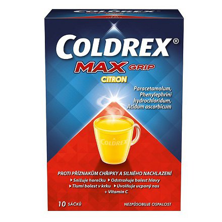 Coldrex MAXGrip horký nápoj citron 10 ks