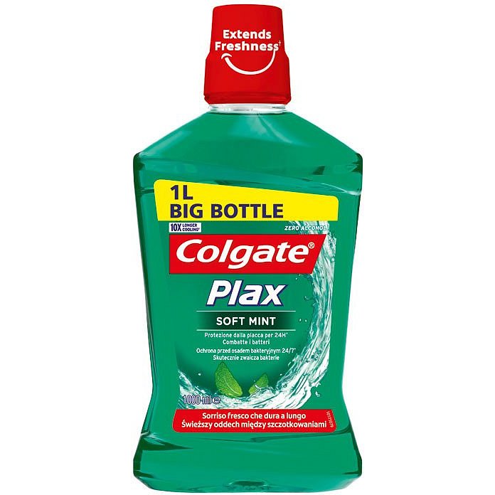 Colgate Plax Multi Protection Soft Mint ústní voda bez alkoholu 1000 ml