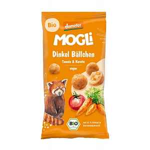 MOGLi BIO Špaldové kuličky s rajčaty a mrkví 40 g